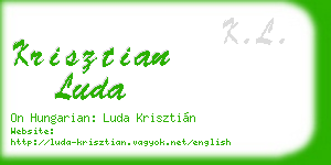 krisztian luda business card